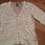 Champagne colour sequined top Image 5