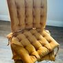 chair pads x 4 (gold in color with ties) Image 2
