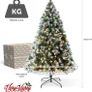 _6FT Claudia Pre Lit Christmas Tree with 300LED Lights with Timer, 8 Light Modes, Decorative Pinecones and Berries Image 5