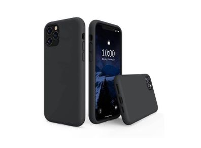Liquid Silicone Case For iPhone 11 Pro Max Luxury Thin Soft Phone Cover New Black - FHT1IP11PMLK