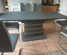 Table and six chairs