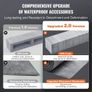 Shower Curb Kit, 1219x1524mm Shower Pan Kit with 50.8mm ABS Central Flange, Waterproof Membrane, Stainless Steel Grate, Image 3