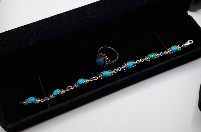 sterling silver turquoise set