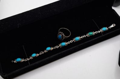 sterling silver turquoise set