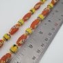 Antique Venetian Style Orange Floral & Yellow Glass Beads Necklace Image 4