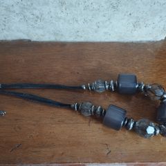 Vintage Grey Black Necklace.