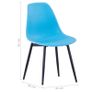 Dining Chairs 6 pcs Blue PP Image 7