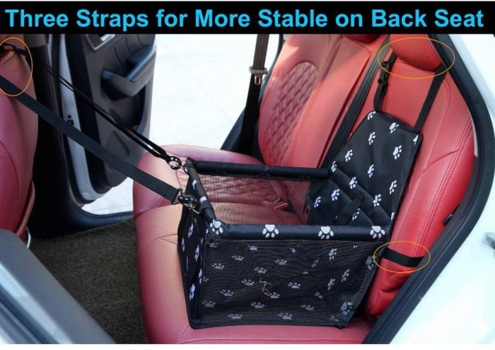 Waterproof Pet Dog Car Seat Booster Carrier with Seat Belt Harness and Headrest Strap for Puppy Cat MULTIPLE COLOURS AVAILABLE (FREE POSTAGE)