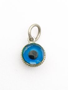 925 Vintage Sterling Silver Evil Eye Protection Charm