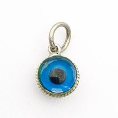 925 Vintage Sterling Silver Evil Eye Protection Charm