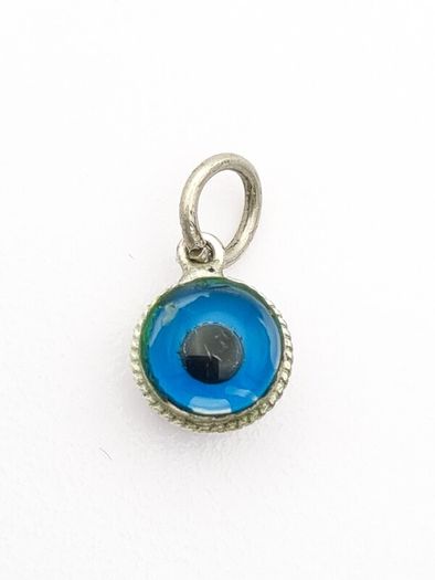 925 Vintage Sterling Silver Evil Eye Protection Charm