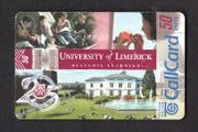 1998 Ireland 50 unit 25th Anniversary of the University of Limerick (UL) (Schlumberger SC7) Call Card Used