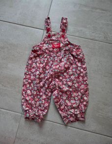 Vintage, Made In USA, 80's OshKosh B'gosh Floral Denim Overalls/Dungarees. Rare.