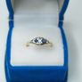 Art Deco 18ct Gold Sapphire and Diamond Ring Image 3