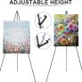 NEW SALE | Easel Stand for Wedding Sign & Poster 63'' Portable Art Easel for Floor Adjustable Metal Easel Black Image 3