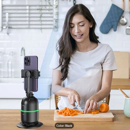 P03 Facial Tracking Tripod - 360 Rotating with Anti-Shake Mount Smartphone Holder