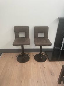 2 Nubuck Leather stools