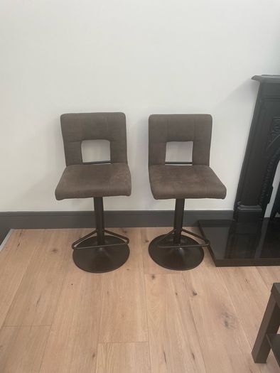 2 Nubuck Leather stools
