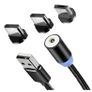 High Quality Magnetic Fast Charging Cable Type C Micro USB Samsung iPhone 360 3 in 1 LED New Image 3