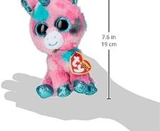Retired Ty Beanie Boos Gumball the Unicorn 18cms 6" Plush Soft Toy and Gift Bag