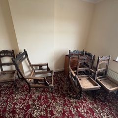 brown vintage chairs