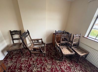 brown vintage chairs