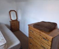 Double Bed and matching locker and chest of Drawers and Wardrobe