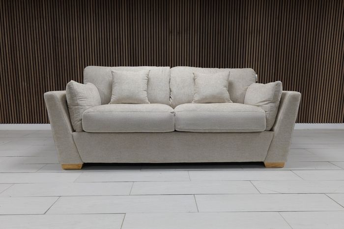 Emme Grey & Beige Fabric Sofa Set