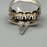 Chunky Heavy Vintage Silver Star and Skull Ring 10g - Biker, Gothic Image 3