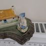 Vintage Shamrock Pottery leprechaun and cottage Image 3