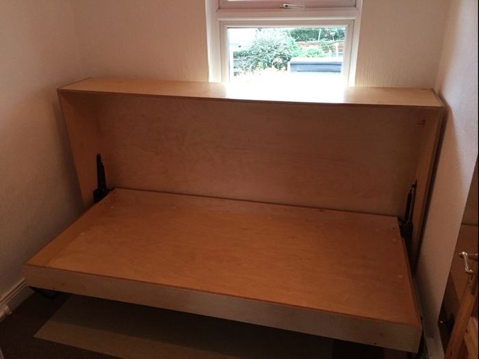 Single Murphy Bed / Fold Down Wall Bed / Solid Plywood / Very Sturdy