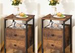 Set of 2 nightstands Brown