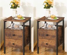 Set of 2 nightstands Brown