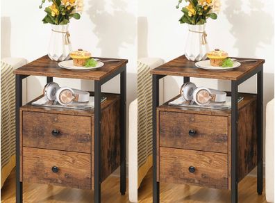 Set of 2 nightstands Brown