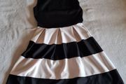 White and black dress