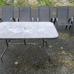 Outdoor furniture set table and 6 chairs