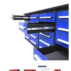7 Ft heavy duty workbench -20 drawers