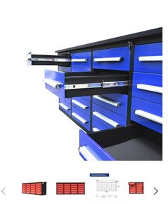 7 Ft heavy duty workbench -20 drawers