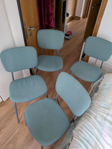 4 IKEA Karljan Chairs - good condition, in blue (Kabusa turquoise)