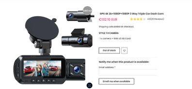 3 Way 4K Gps Dash Cam.