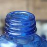 459 - Set of Three Beautiful Vintage Glass Decorative Collectible Bottles - Amber Eire Bovril, Cobalt Blue Magnesia and Turquoise Science Cream Image 8