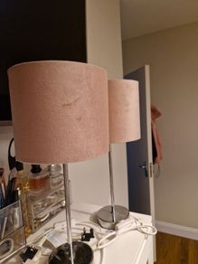 curtains lamp vase and lampshade