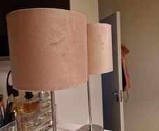 curtains lamp vase and lampshade