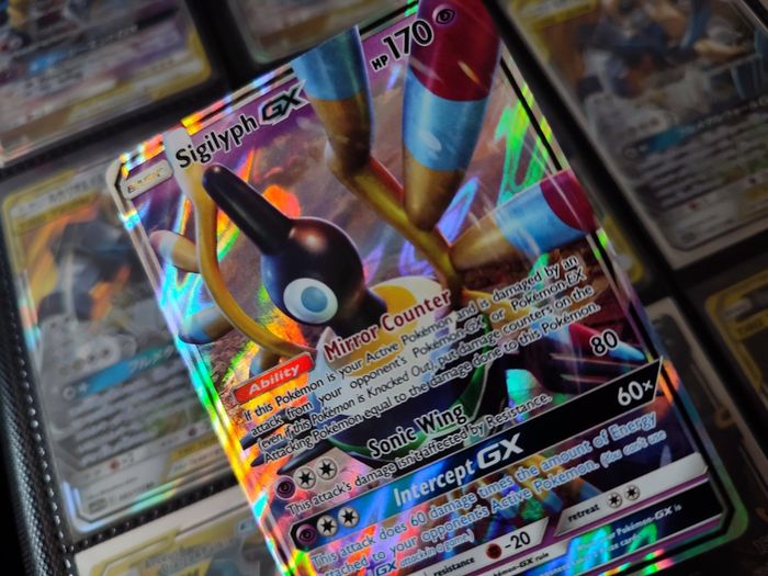 Sigilyph GX ! Ultra Rare ! From Lost Thunder Set ! 2018 ! Pokemon Card !