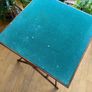 Antique vintage wooden folding card table Image 6