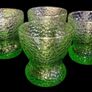 Vintage Harrods Green Textured Glass Bowls/Glasses Image 5