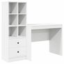 Desk with Drawer 2 pcs White Image 3