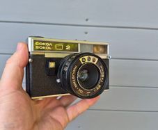 Soviet camera SOKOL-2 LOMO 35 mm film rangefinder INDUSTAR-70 USSR Vintage