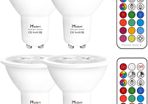 GU10 LED Bulbs, 5W Dimmable Colour Changing Spot Light Bulb with Remote, RGB+ Warm White (2700K), Timing, Double Memory (4 Pack) [Energy Class A+]