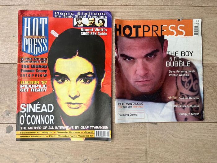HUGE collection of Hot Press '90s magazines - collectors items, perfect condition!